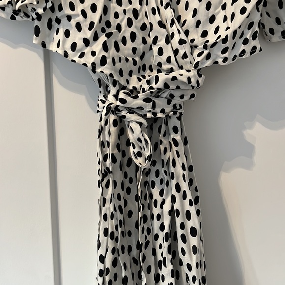 Zara Tied Polka Dot Dress Size M - Picture 10 of 11